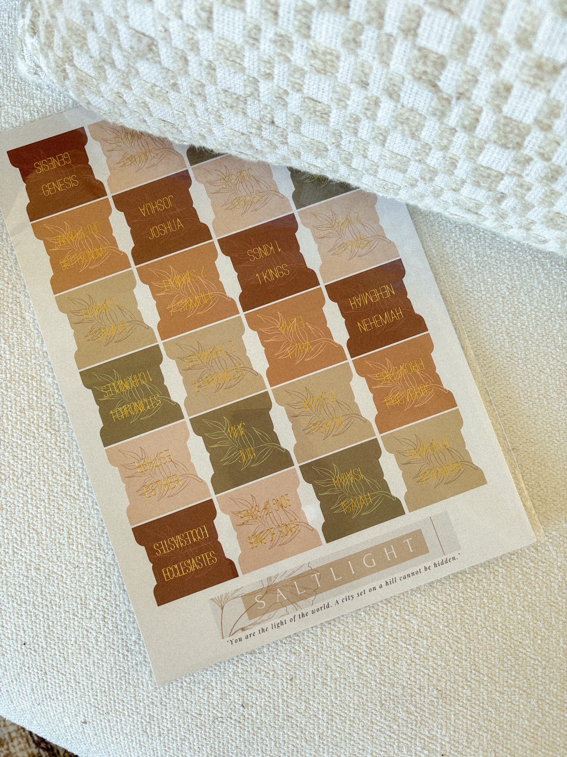 Bible Tabs Earth Tone & Matte-Coated Sticker Tabs