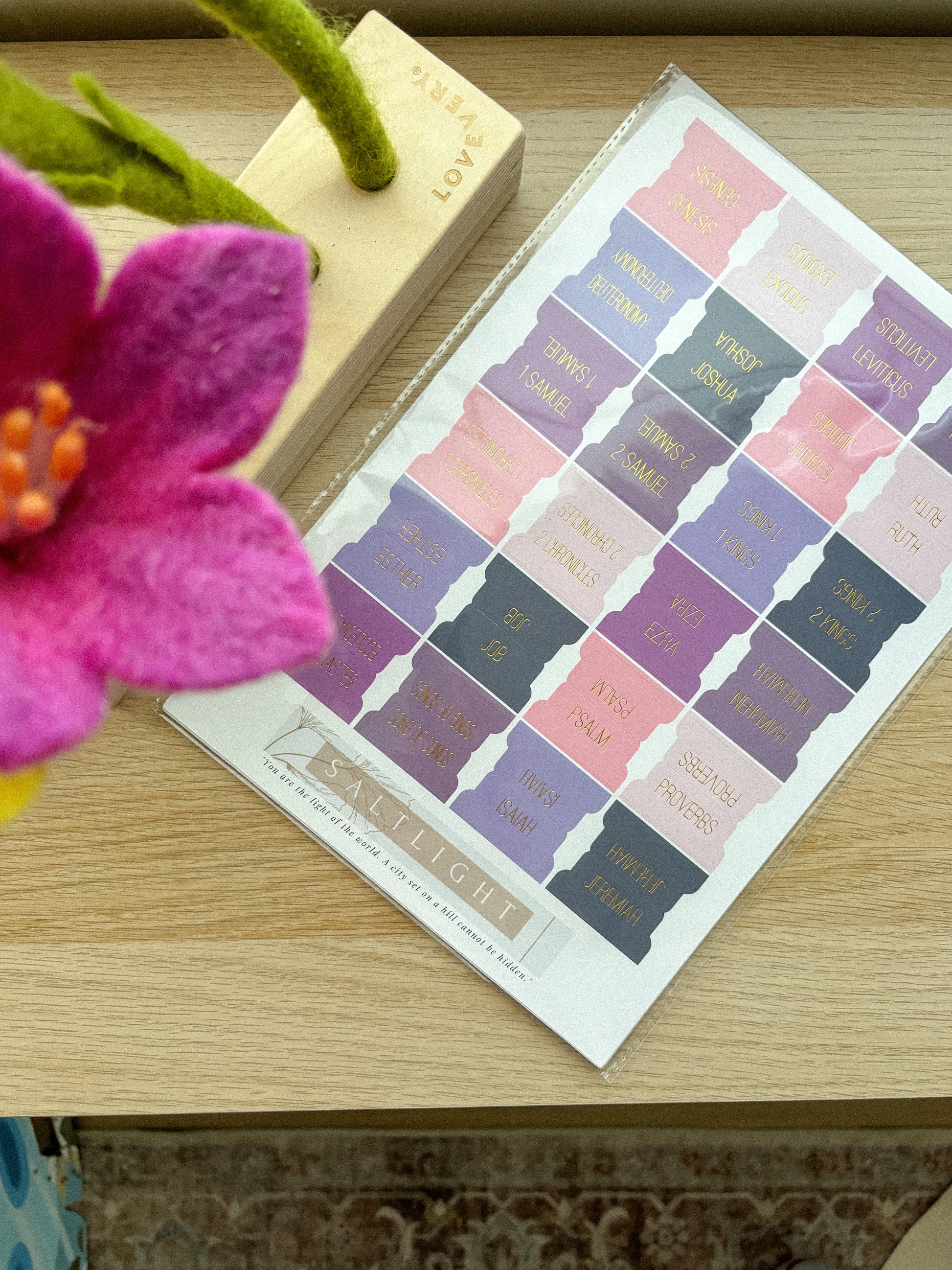 Bible Tabs Lilac Dreams | Matte-Coated Sticker Tabs