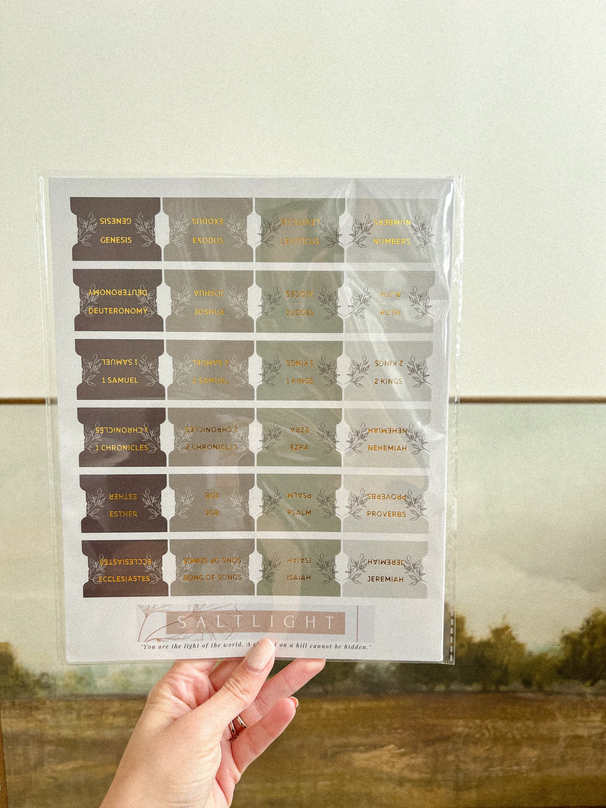 Bible Tabs Pine Bliss | Matte-Coated Sticker Tabs