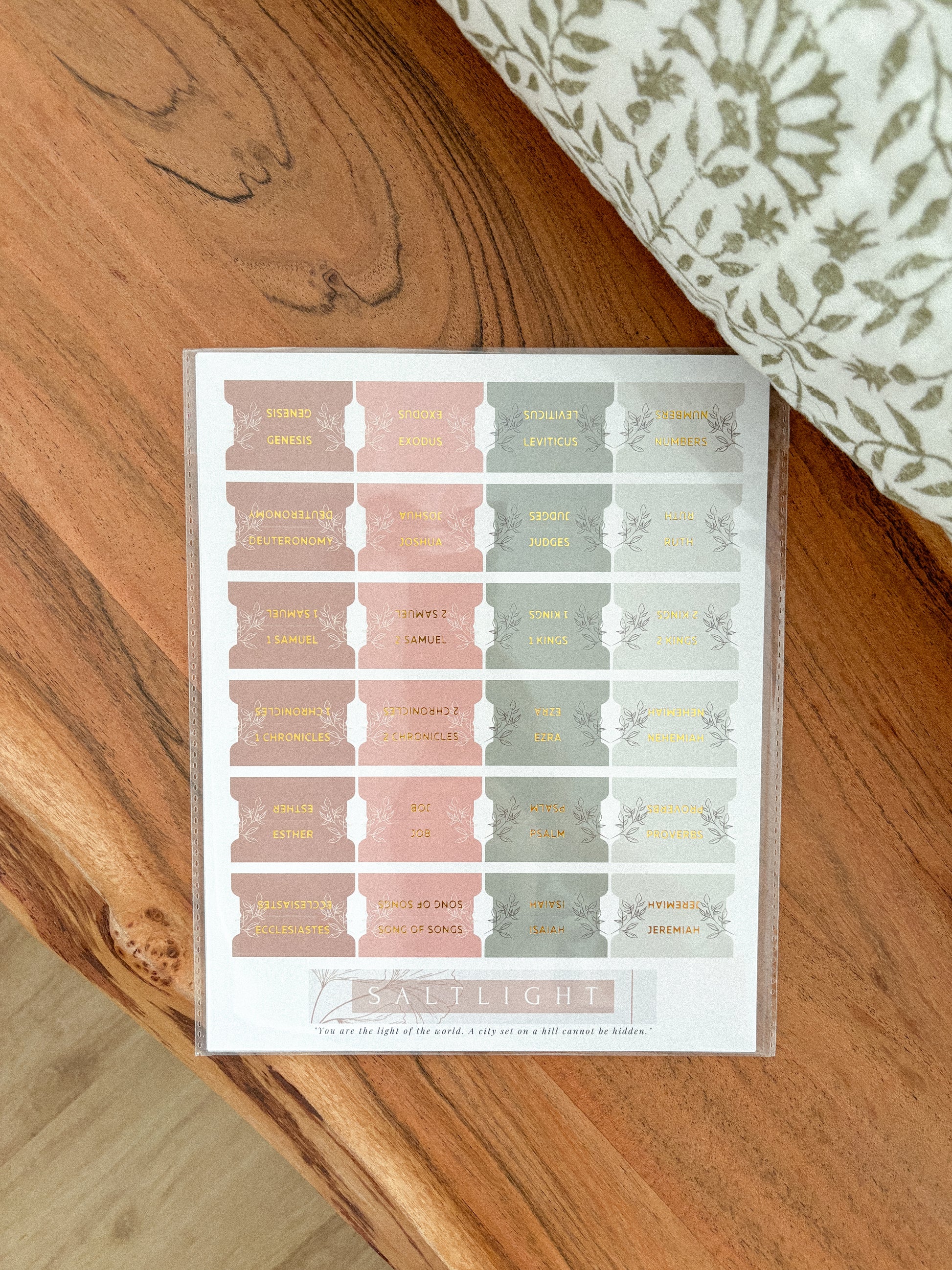 Bible Tabs Spring Floral | Matte-Coated Sticker Tabs