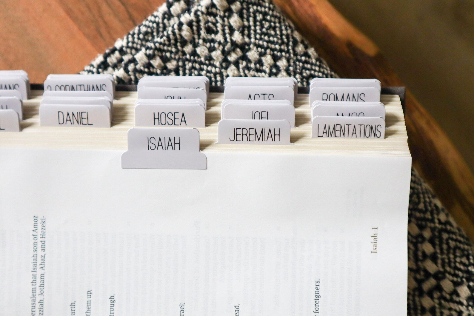 Bible Tabs Neutral Black | Matte-Coated Sticker Tabs