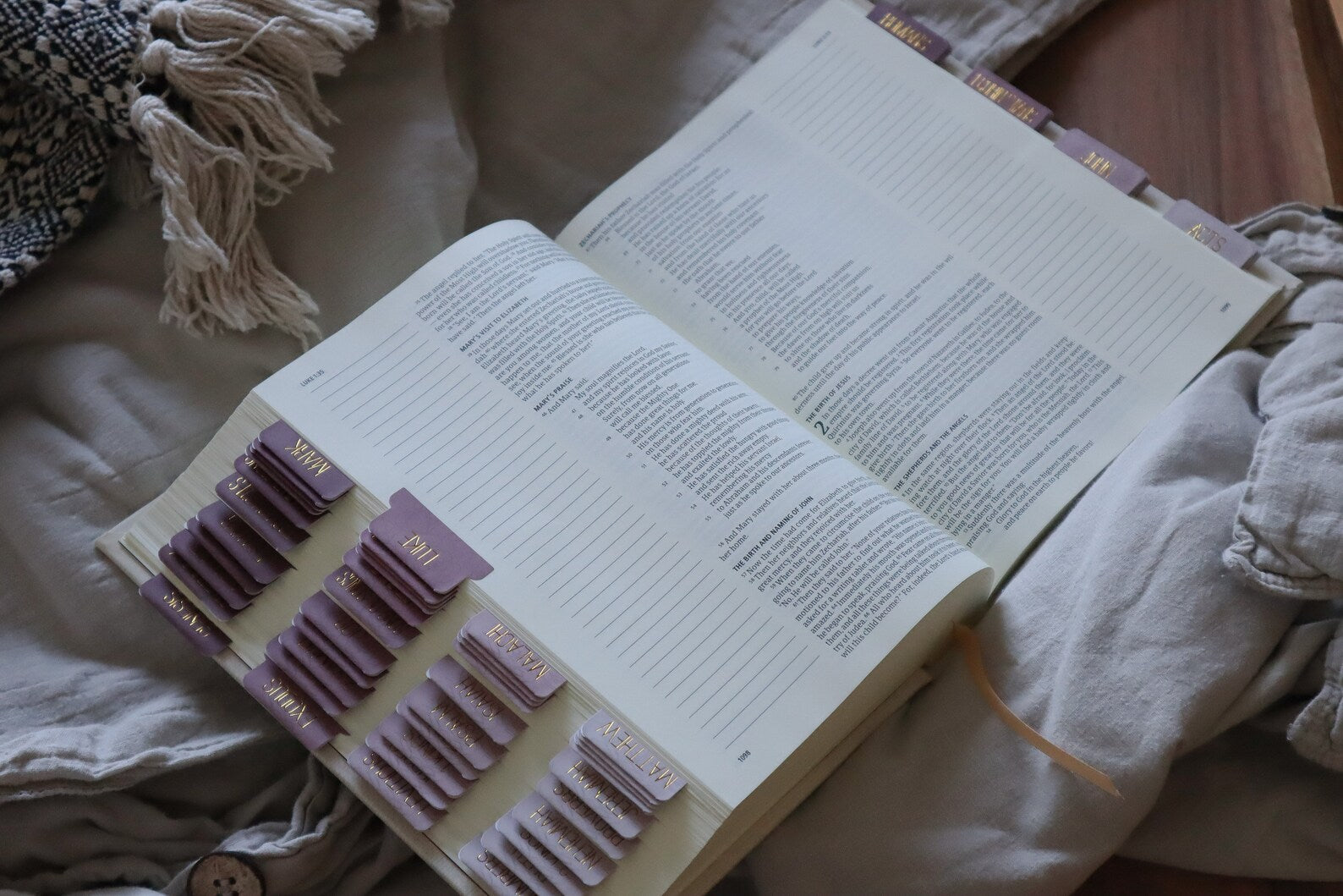Bible Tabs Rose Floral | Matte-Coated Sticker Tabs