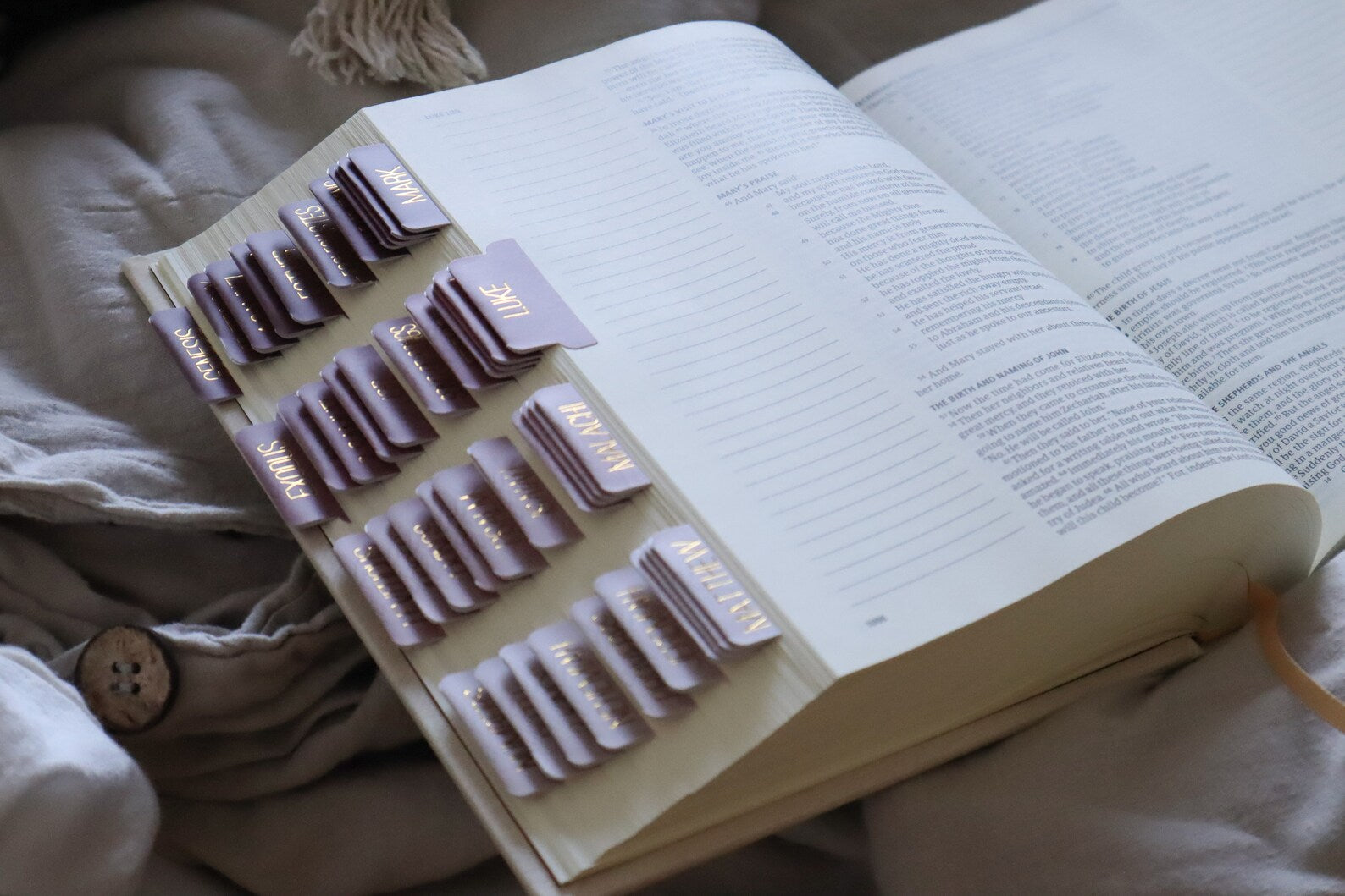 Bible Tabs Rose Floral | Matte-Coated Sticker Tabs