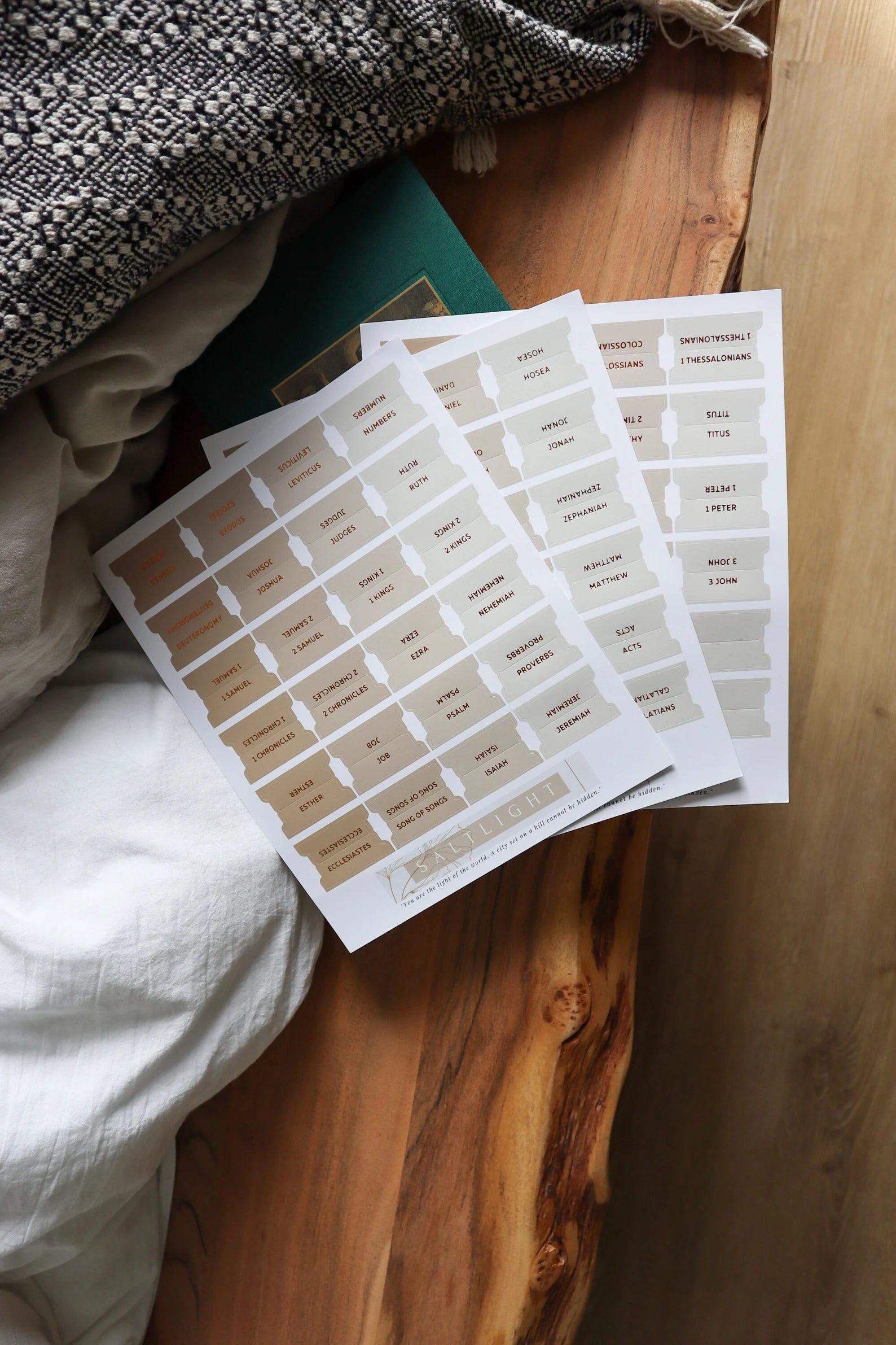 Bible Tabs Sand Copper | Matte-Coated Sticker Tabs