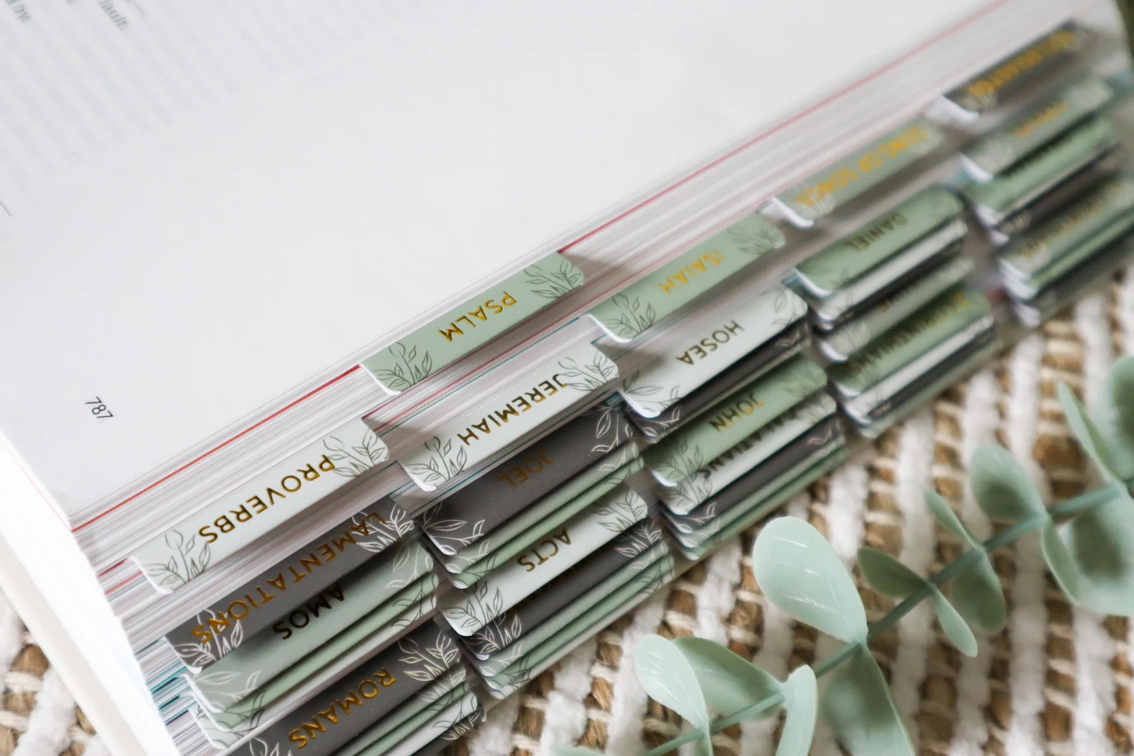 Bible Tabs Pine Bliss | Matte-Coated Sticker Tabs