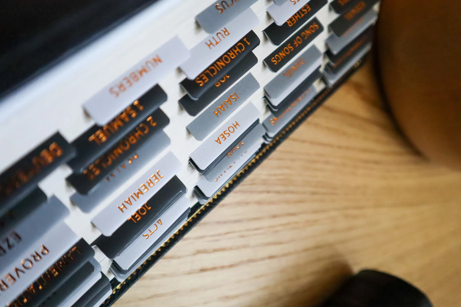 Bible Tabs Black Copper & Matte-Coated Sticker Tabs