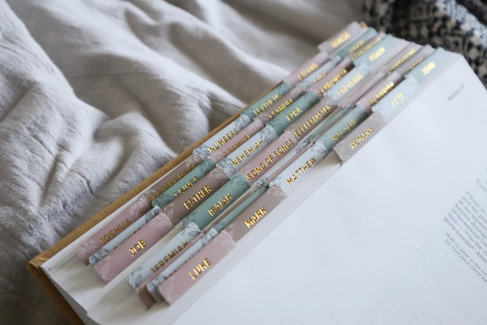 Bible Tabs Spring Floral | Matte-Coated Sticker Tabs