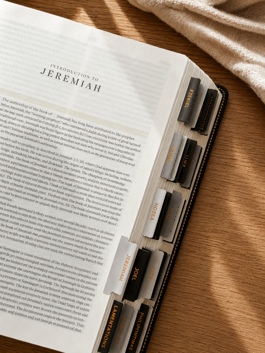 Bible Tabs — Black + Copper Foil (Matte-Coated)