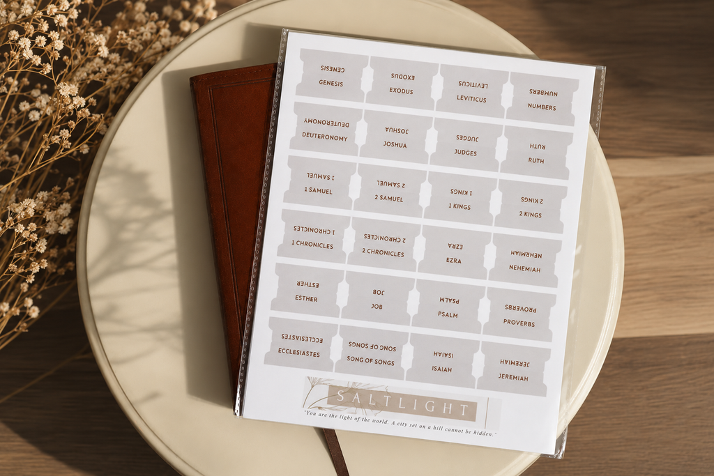 Bible Tabs — Neutral + Copper Foil (Matte-Coated)