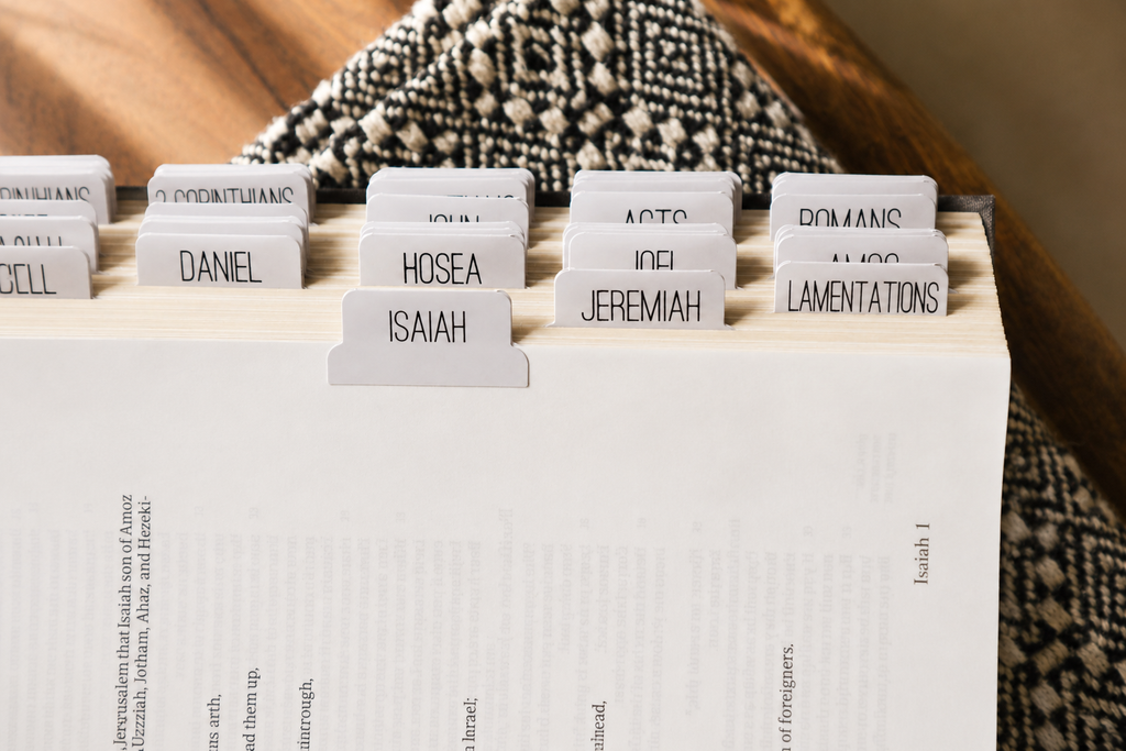 Bible Tabs — Neutral + Black Foil (Matte-Coated)