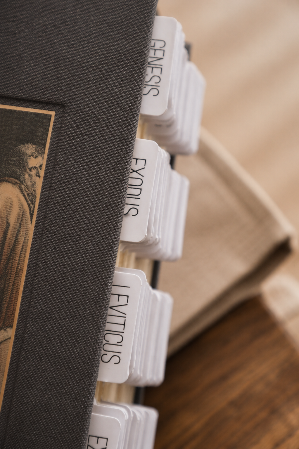 Bible Tabs — Neutral + Black Foil (Matte-Coated)