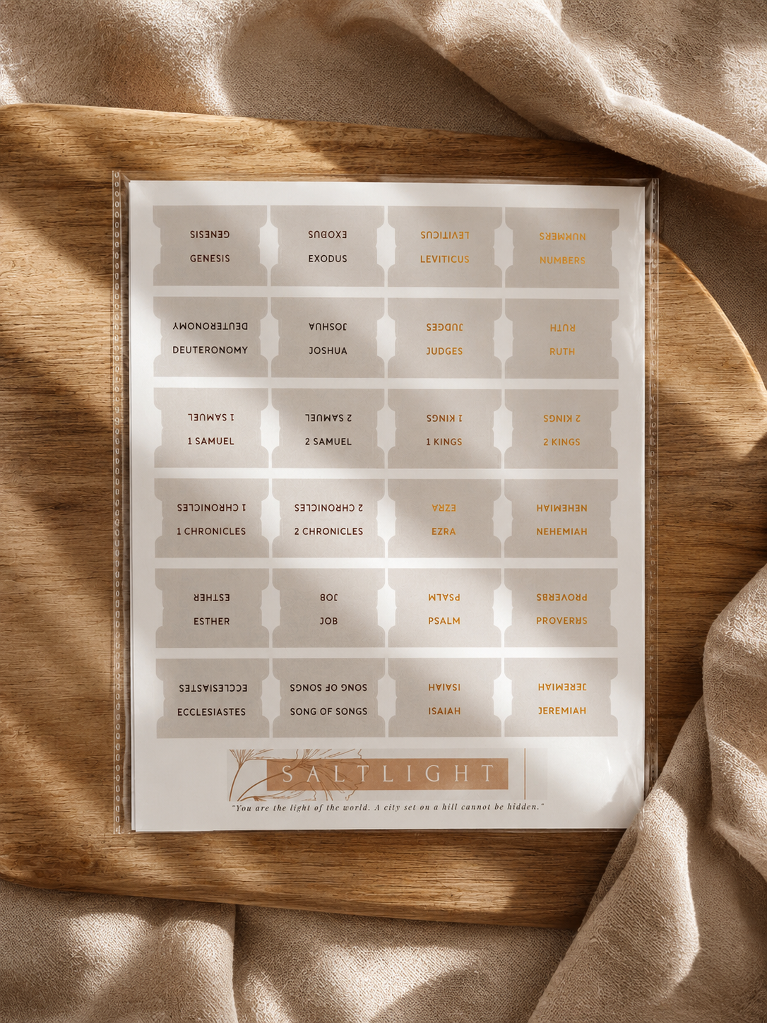 Bible Tabs — Neutral + Copper Foil (Matte-Coated)