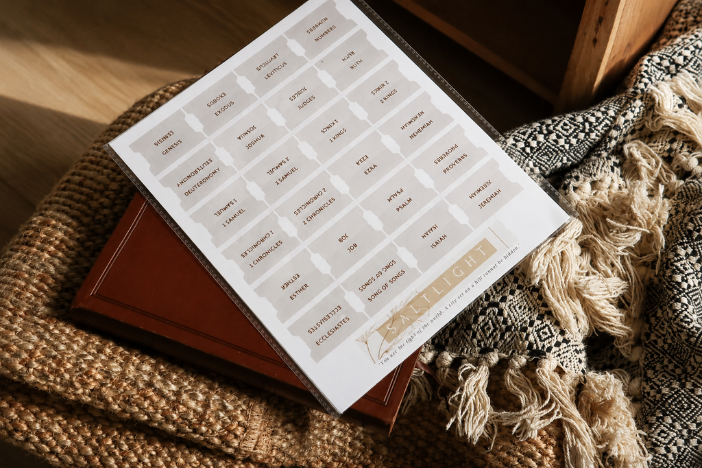 Bible Tabs — Neutral + Copper Foil (Matte-Coated)