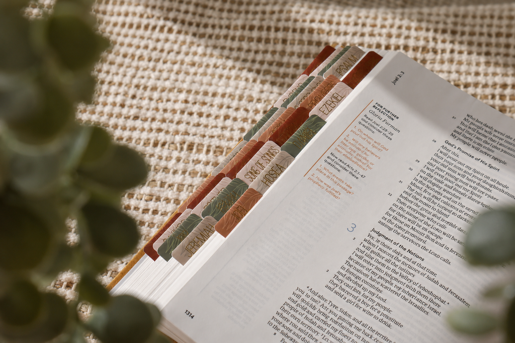 Bible Tabs — Earth Tone + Gold Foil (Matte-Coated)