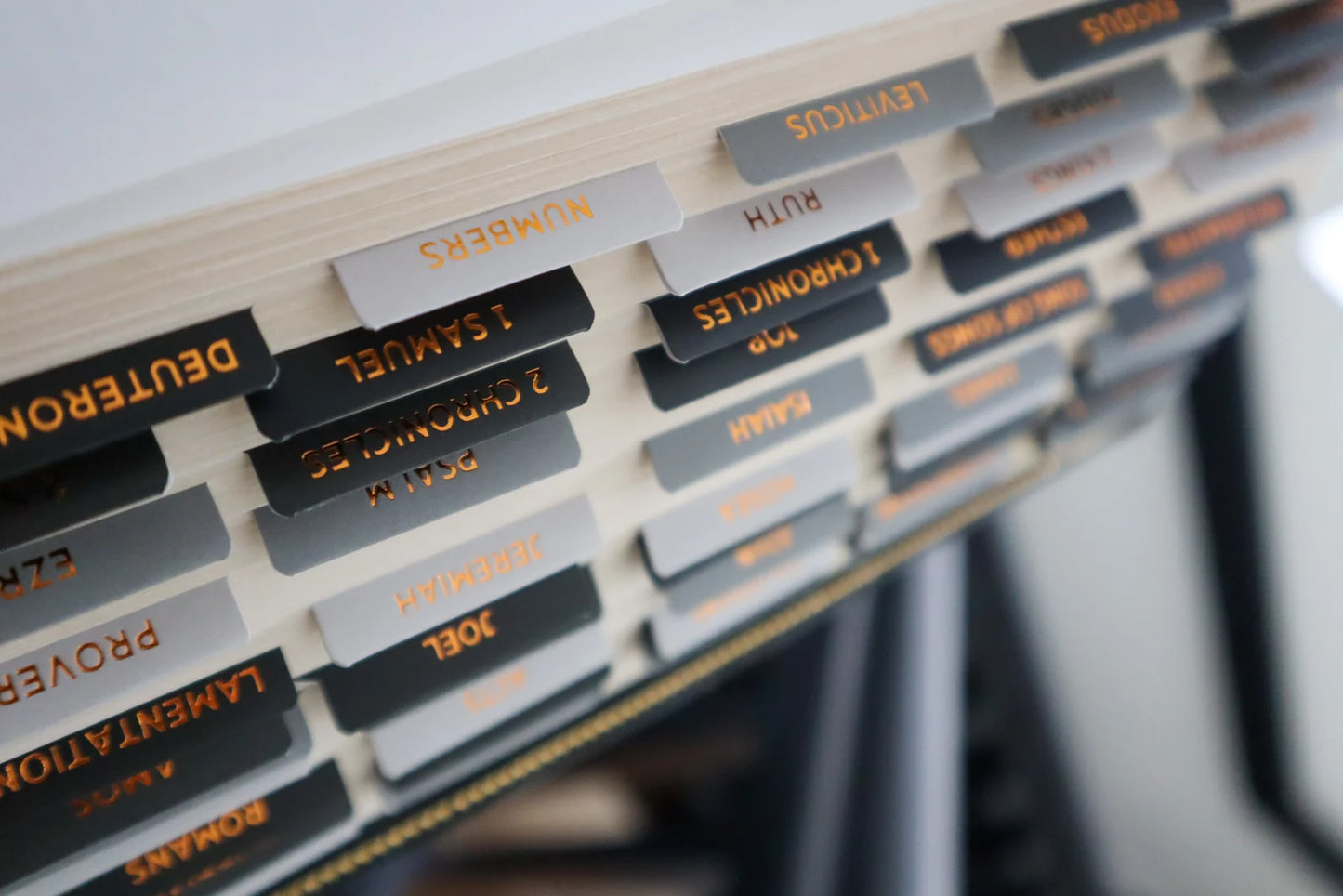 Bible Tabs Black Copper & Matte-Coated Sticker Tabs